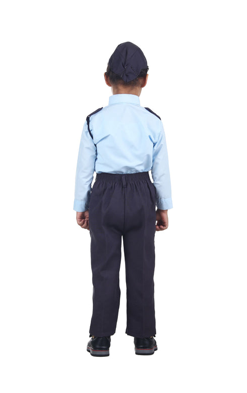 BookMyCostume Indian Air Force Defense Pilot Uniform Kids Fancy Dress Costume - Blue